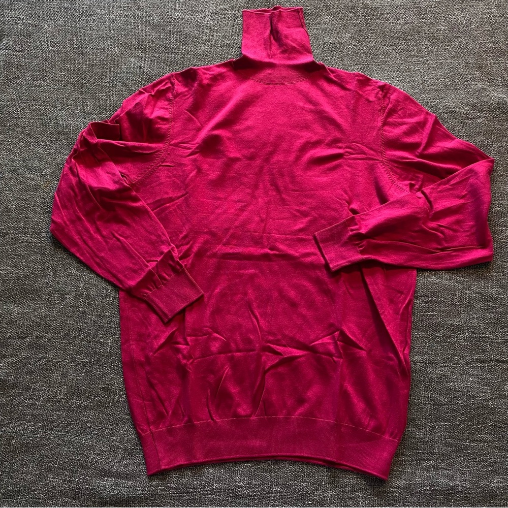 Zara Men's Pink Red Turtleneck Sweater